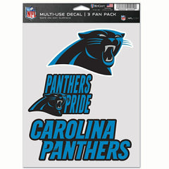 Carolina Panthers Multi-Use NFL Decals Set (3 Pcs.) - Taass discount