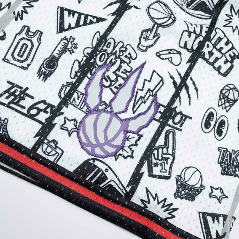 Toronto Raptors Doodle Mitchell & Ness Swingman NBA Shorts - Taass on sale