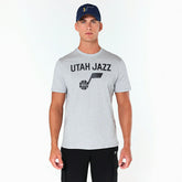 Utah Jazz Team Logo New Era NBA T-Shirt Gray - Taass for sale
