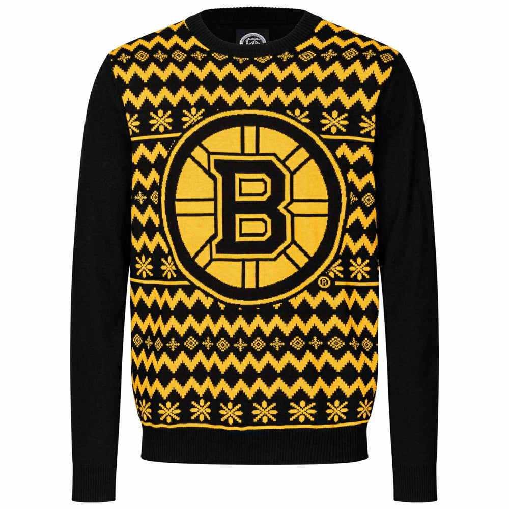 Boston Bruins NHL Big Logo Ugly Christmas Sweater - Taass sale
