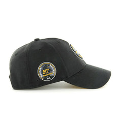 Boston Bruins 50th Anniversary Sure Shot Vintage MVP Snapback NHL Cap Alternate Black - Taass outlet