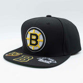 Boston Bruins Hat Trick Mitchell & Ness Snapback NHL Cap Black - Taass sale