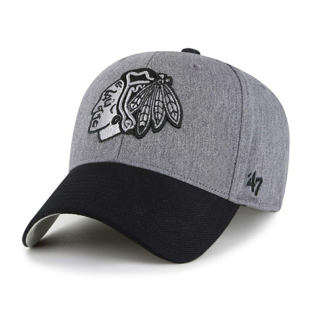 Chicago Blackhawks '47 MVP Granite Adjustable NHL Cap Charcoal - Taass sale
