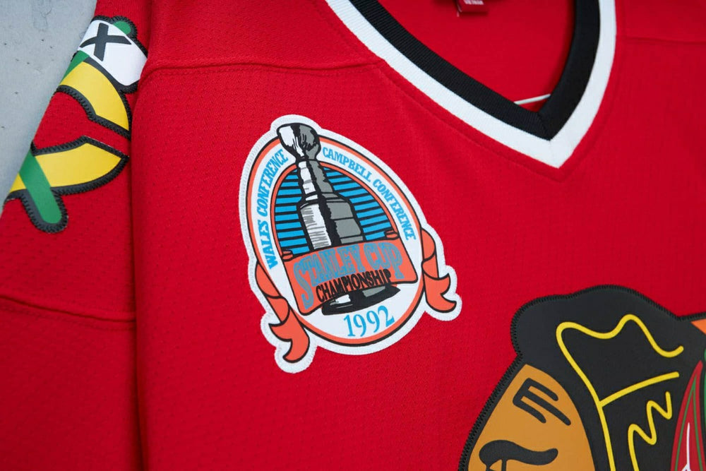 Chris Chelios #7 Chicago Blackhawks 1991-92 Mitchell & Ness NHL Jersey - Taass discount