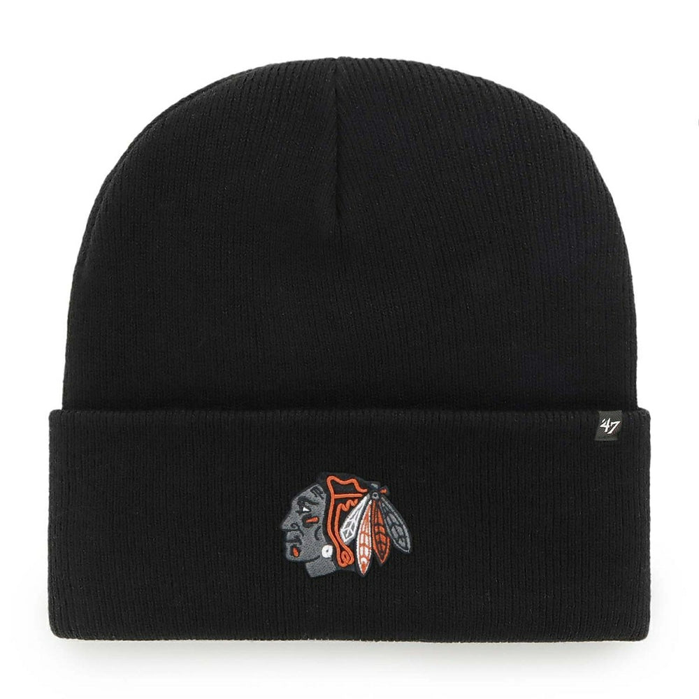 Chicago Blackhawks '47 Haymaker NHL Beanie Knit Black - Taass on sale