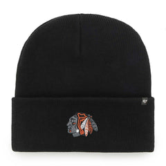 Chicago Blackhawks '47 Haymaker NHL Beanie Knit Black - Taass on sale