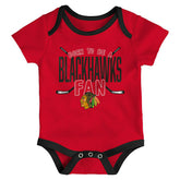 Chicago Blackhawks Game Time NHL Baby Bodysuit Set (3-Piece) - Taass discount