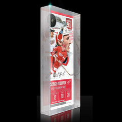 Sergei Fedorov Detroit Red Wings Retirement Night Ticket 3D Block Art - Taass on sale