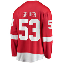 Moritz Seider #53 Detroit Red Wings Breakaway NHL Jersey Red - Taass sale