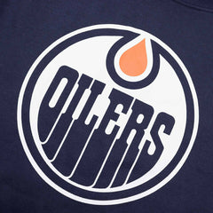 Edmonton Oilers Primary Logo NHL Hoodie Navy - Taass on sale