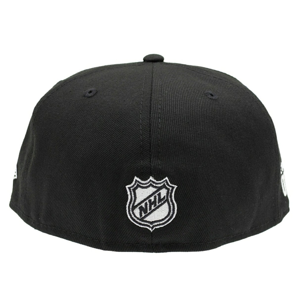 Edmonton Oilers Black & Chrome 59FIFTY Fitted NHL Cap Black - Taass US