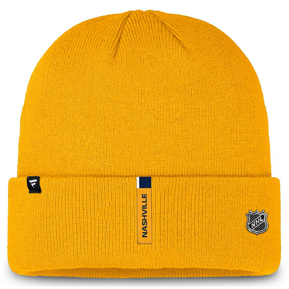 Nashville Predators 2024/25 NHL Authentic Pro Beanie Knit Hat Yellow - Taass US