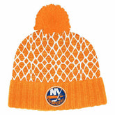 New York Islanders 2019/20 Goal Net NHL Knit Hat /w Pom - Taass outlet