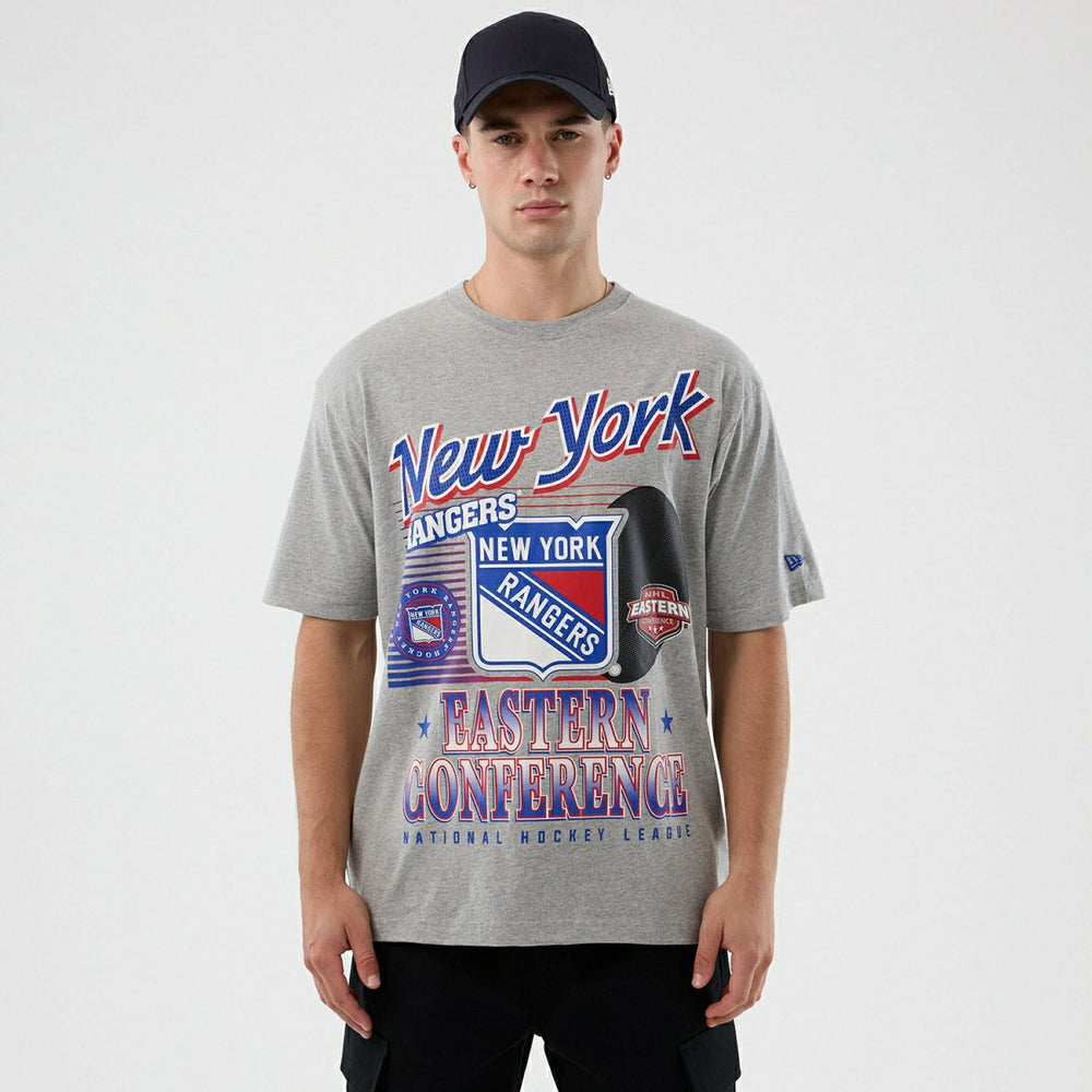 New York Rangers Sport Classics Oversized NHL T-Shirt Gray - Taass on sale