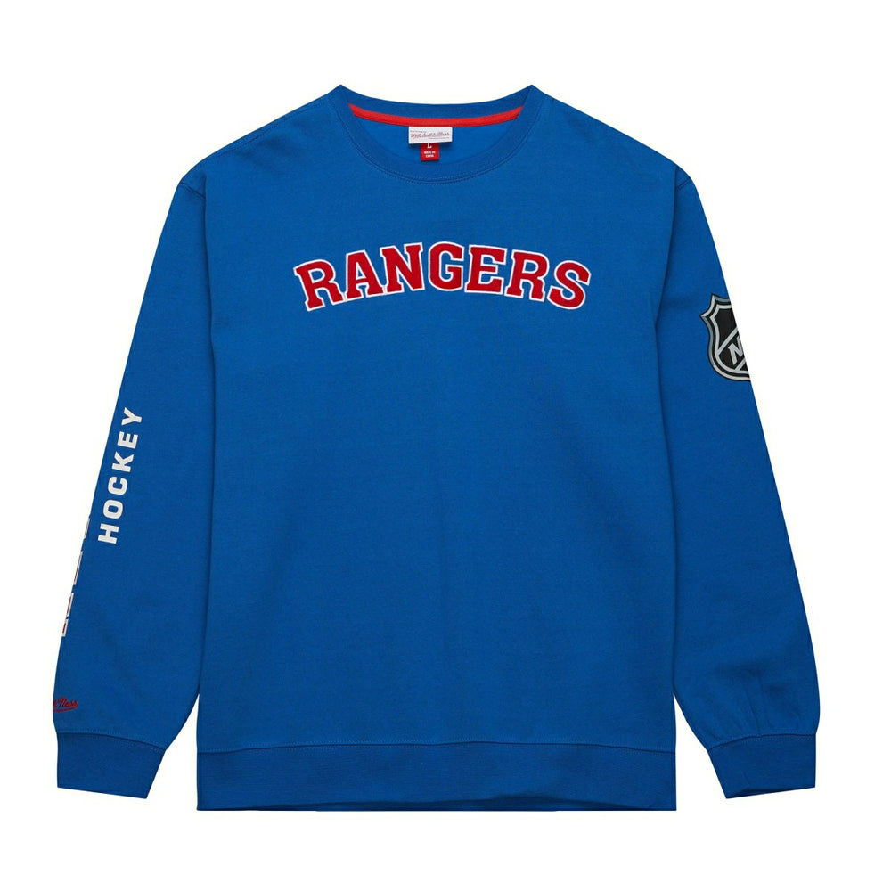 New York Rangers Mitchell & Ness There and Back NHL Crewneck Sweater - Taass discount