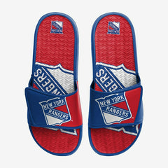 New York Rangers Big Logo NHL Gel Slides - Taass on sale