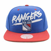 New York Rangers Transcript Mitchell & Ness Snapback NHL Cap - Taass Online