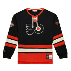 Philadelphia Flyers Mitchell & Ness Heritage NHL Lace-Up Jersey Crew - Taass on sale