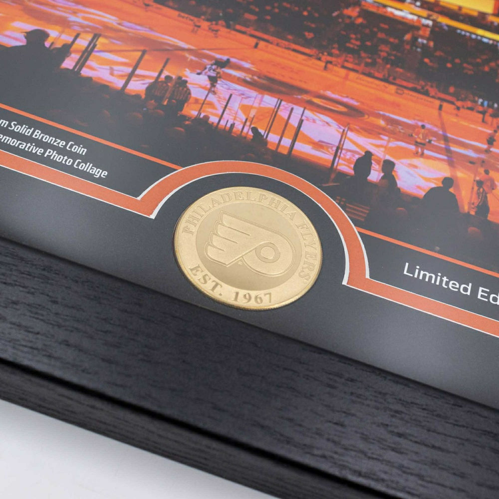 Philadelphia Flyers 2-Time Stanley Cup Champions Bronze Coin Framed NHL Photo - Taass sale