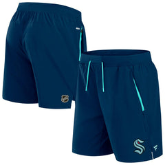 Seattle Kraken 2024/25 Authentic Pro Locker Room NHL Shorts Navy - Taass on sale