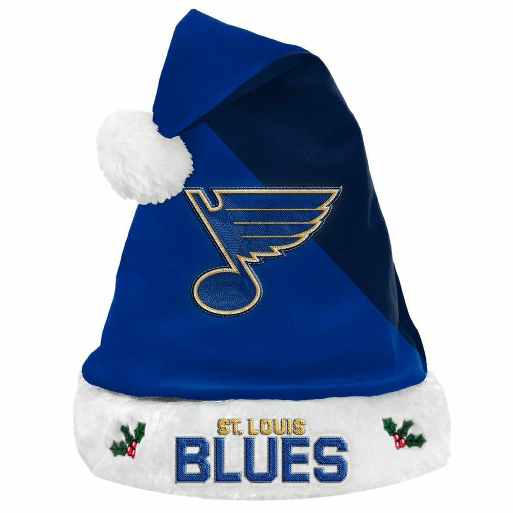 St. Louis Blues FOCO Basic Christmas NHL Santa Hat - Taass for sale