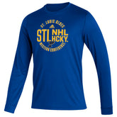 St. Louis Blues 2021/22 NHL adidas Creator Long Sleeve Shirt Blue - Taass sale