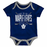 Toronto Maple Leafs Game Time NHL Baby Bodysuit Set (3-Piece) - Taass US