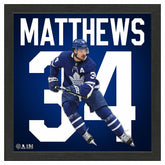 Auston Matthews #34 Toronto Maple Leafs Impact Jersey Framed NHL Photo - Taass on sale