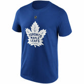 Auston Matthews #34 Toronto Maple Leafs Iconic Player NHL T-Shirt Blue - Taass on sale