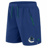 Vancouver Canucks 2024/25 Authentic Pro Locker Room NHL Shorts Blue - Taass on sale