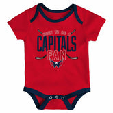 Washington Capitals Game Time NHL Baby Bodysuit Set (3-Piece) - Taass on sale