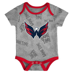 Washington Capitals Game Time NHL Baby Bodysuit Set (3-Piece) - Taass on sale