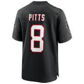 Kyle Pitts #8 Atlanta Falcons GAME NFL Jersey Alternate Throwback Black - Taass outlet