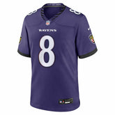 Lamar Jackson #8 Baltimore Ravens 2026 Game NFL Jersey Team Purple - Taass Online
