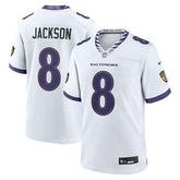 Lamar Jackson #8 Baltimore Ravens 2026 Game NFL Jersey White - Taass outlet