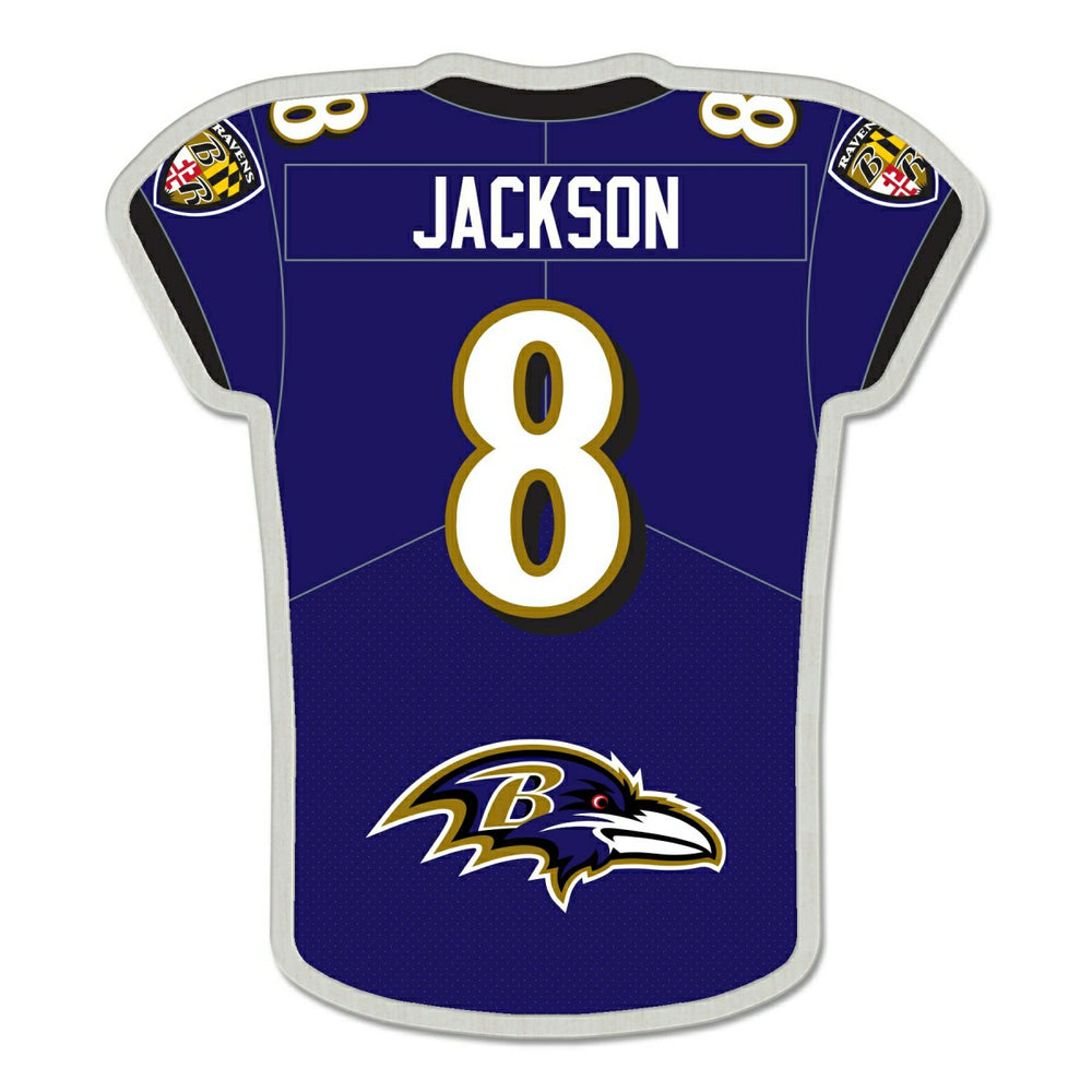 Lamar Jackson #8 Baltimore Ravens NFL Player Jersey Pin - Taass for sale