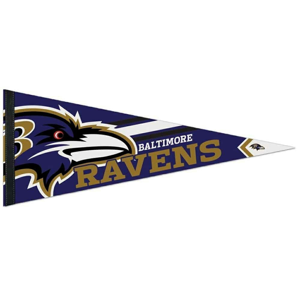 Baltimore Ravens Big Logo Premium Football NFL Pennant - Taass Online