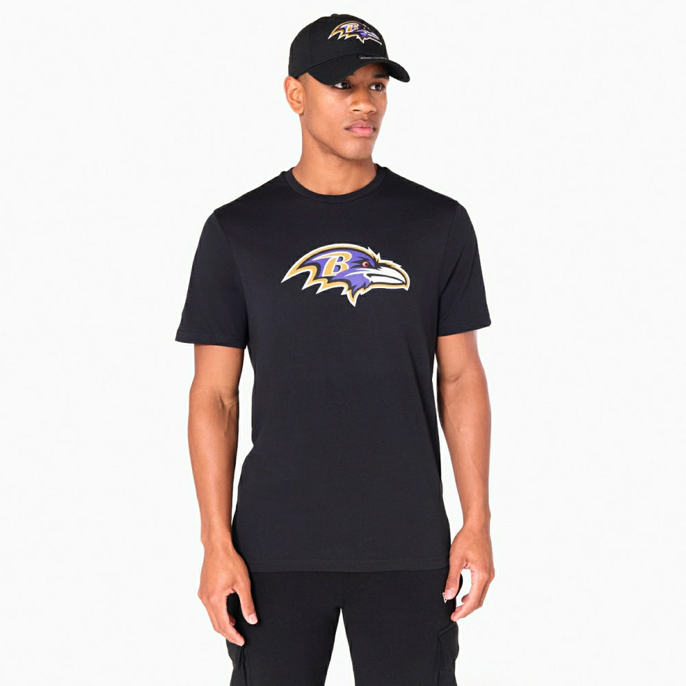 Baltimore Ravens Team Logo Football NFL T-Shirt Black - Taass for sale
