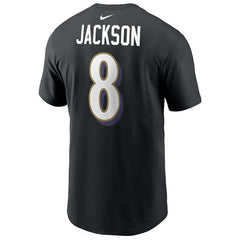 Lamar Jackson #8 Baltimore Ravens Nike Player NFL T-Shirt Black - Taass discount