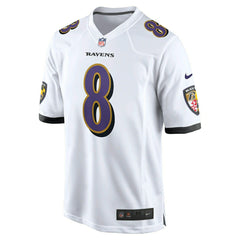 Lamar Jackson #8 Baltimore Ravens Nike Game NFL Jersey White - Taass sale