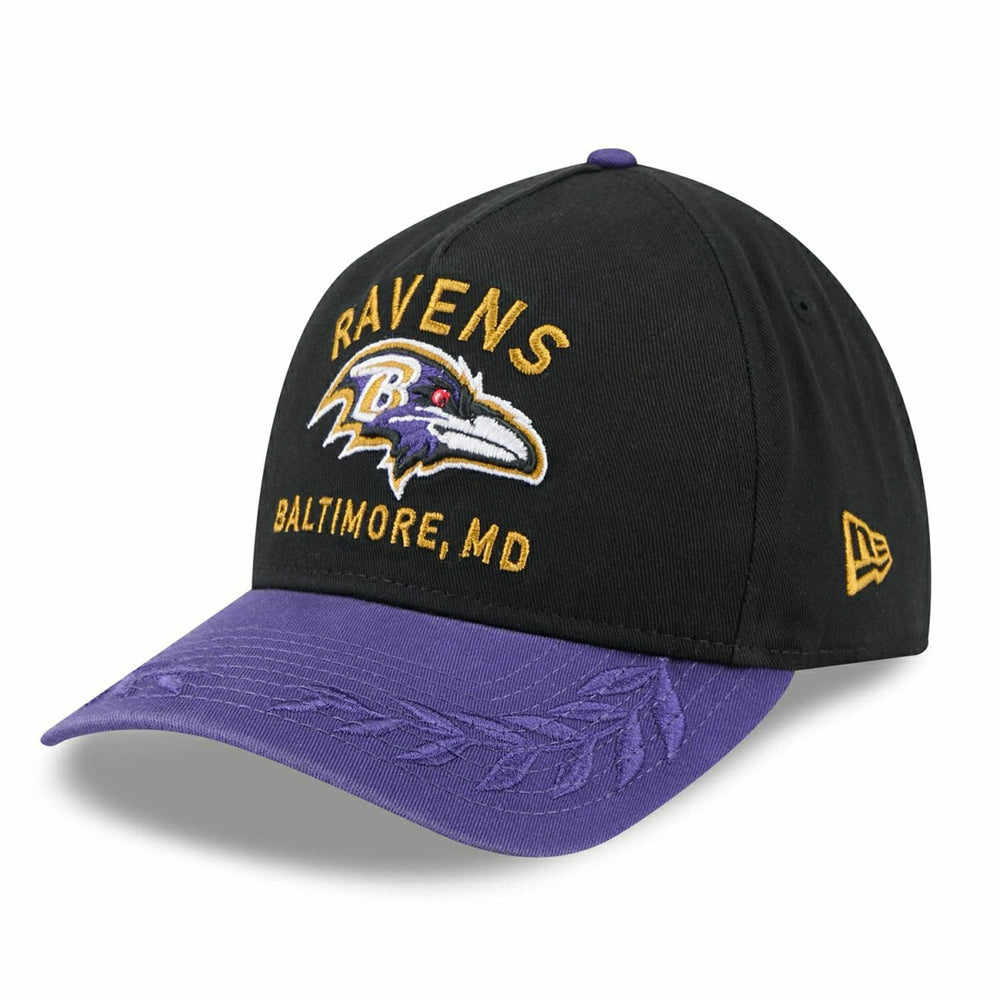 Baltimore Ravens 2025 NFL Draft 9TWENTY A-Frame Adjustable Cap Black - Taass discount