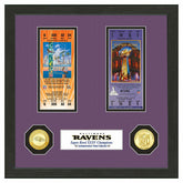 Baltimore Ravens Super Bowl Tickets Bronze Coins Framed NFL Photo - Taass discount