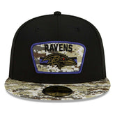 Baltimore Ravens 2021 NFL On-Field Salute to Service New Era 59FIFTY Fitted Cap - Taass on sale
