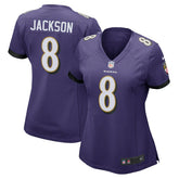 Lamar Jackson #8 Baltimore Ravens Nike Game NFL Jersey Purple (WOMEN'S) - Taass Online