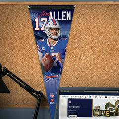 Josh Allen Buffalo Bills Premium WinCraft NFL Pennant - Taass for sale
