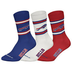 Buffalo Bills Team Set NFL Crew Socks (3-Pack) - Taass on sale