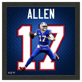 Josh Allen #17 Buffalo Bills Impact Jersey Framed NFL Photo - Taass discount