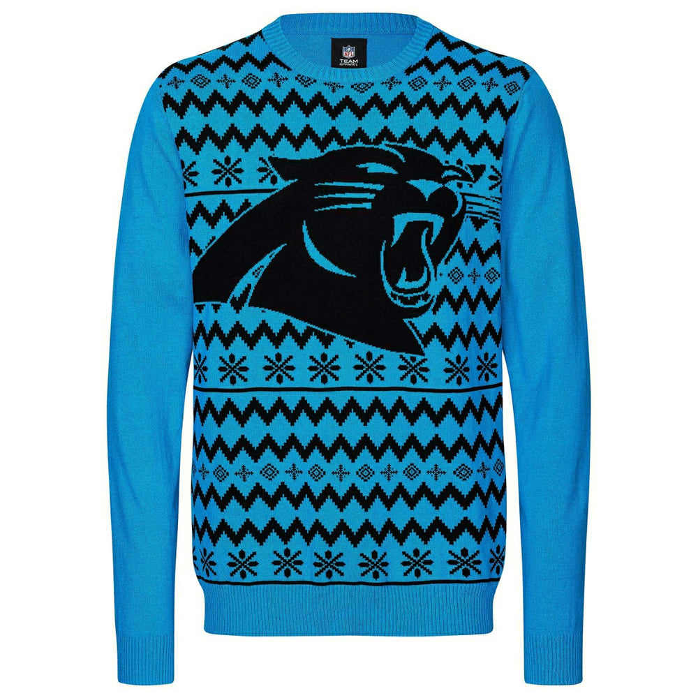 Carolina Panthers NFL Big Logo Ugly Christmas Sweater - Taass on sale