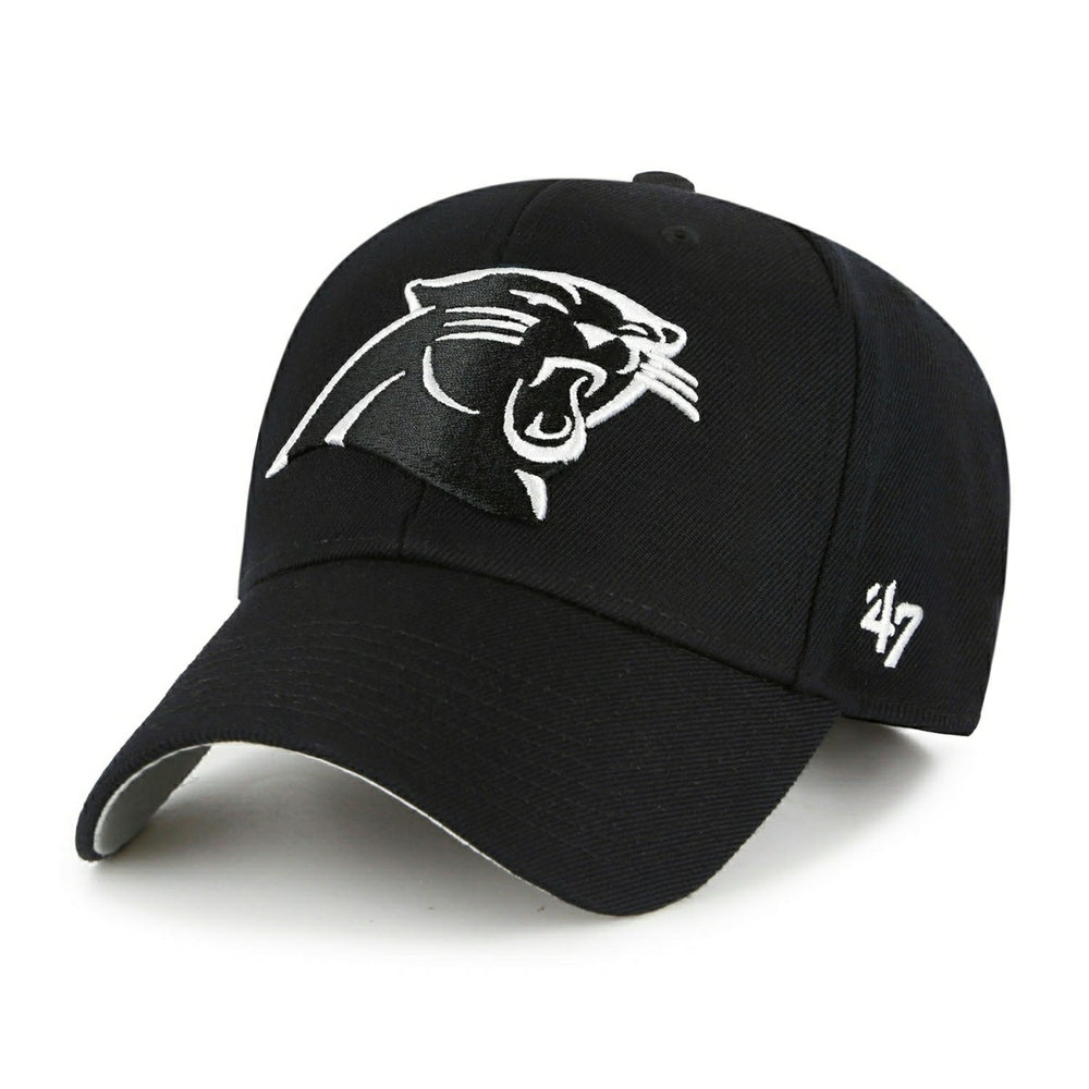 Carolina Panthers Black & White '47 MVP Adjustable NFL Cap Black - Taass on sale