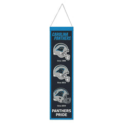 Carolina Panthers Logo Evolution NFL Wool Banner - Taass discount